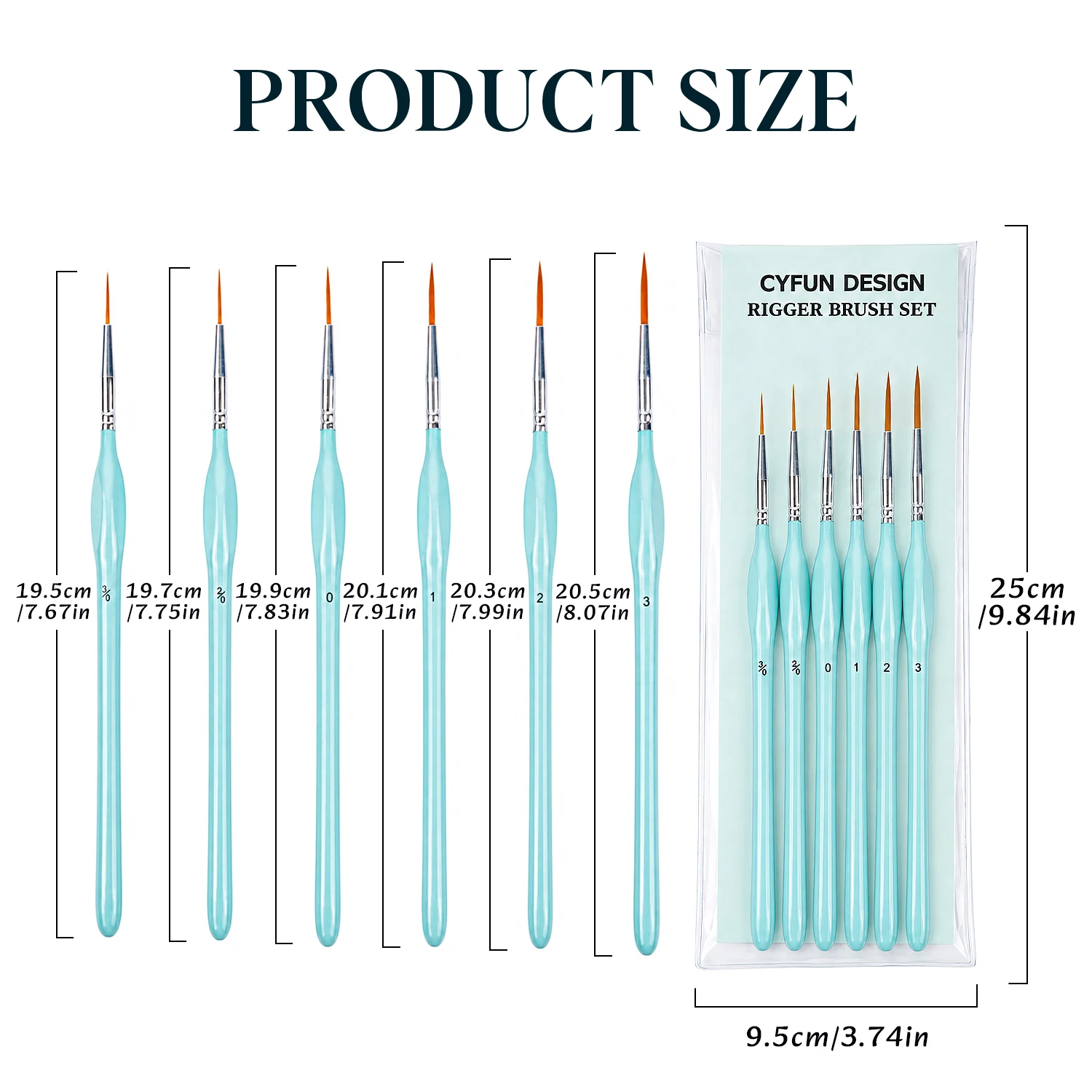 6pcs Rigger Paint Brushes Set, - Detailing Brush Set review and price